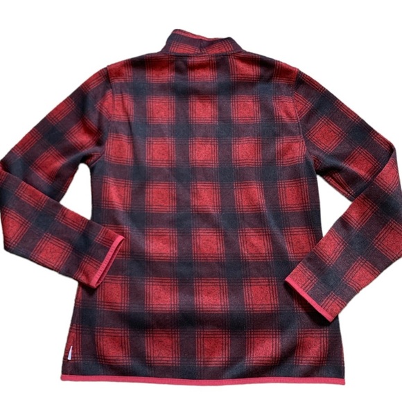 EDDIE BAUER Buffalo Plaid Zip Jacket With Pockets Red/Black Size Small - Picture 8 of 11